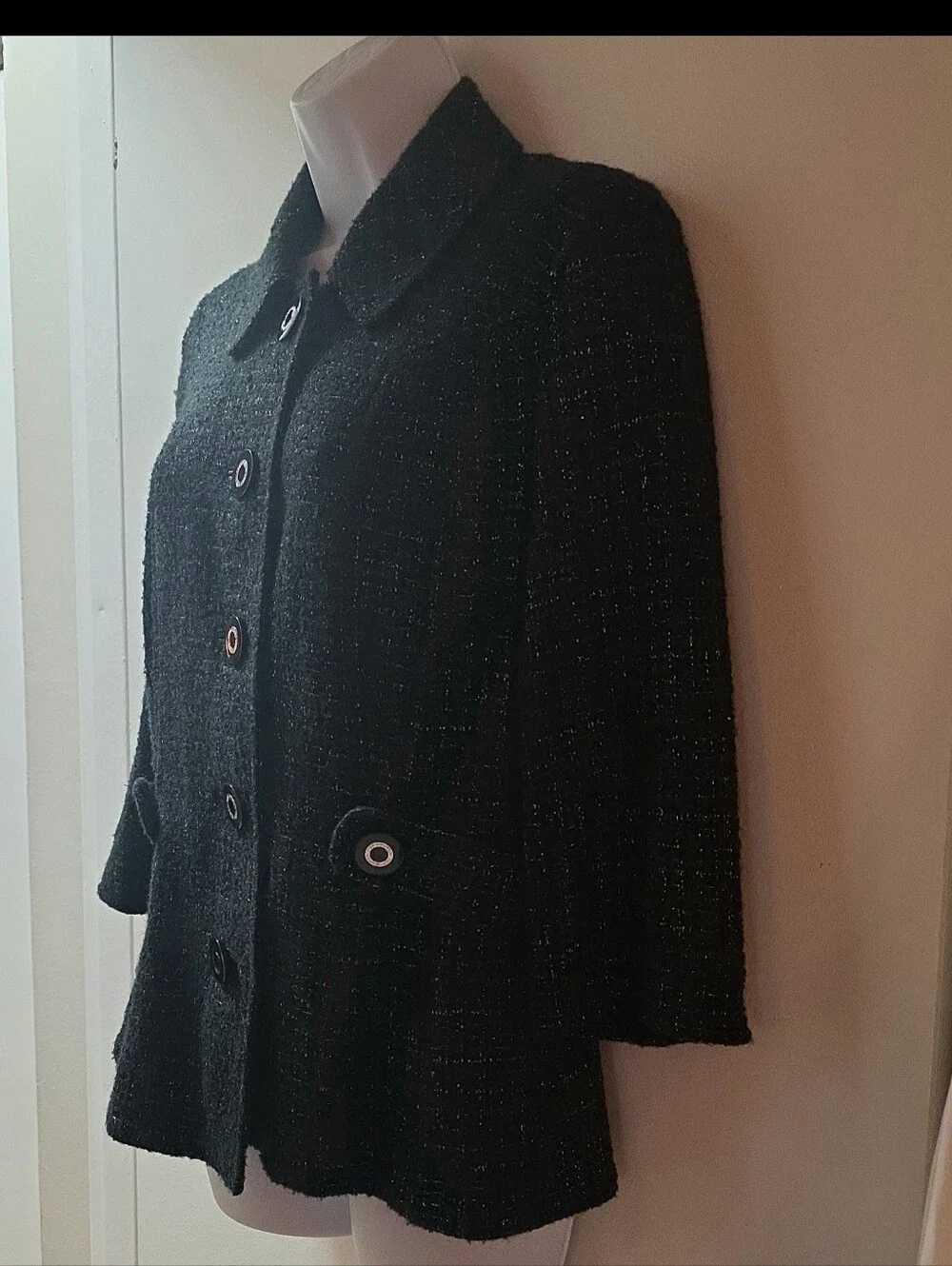 $426 Vtg Tory Burch Wool Fall Winter Knitwear Collection Retired Coat 31082509